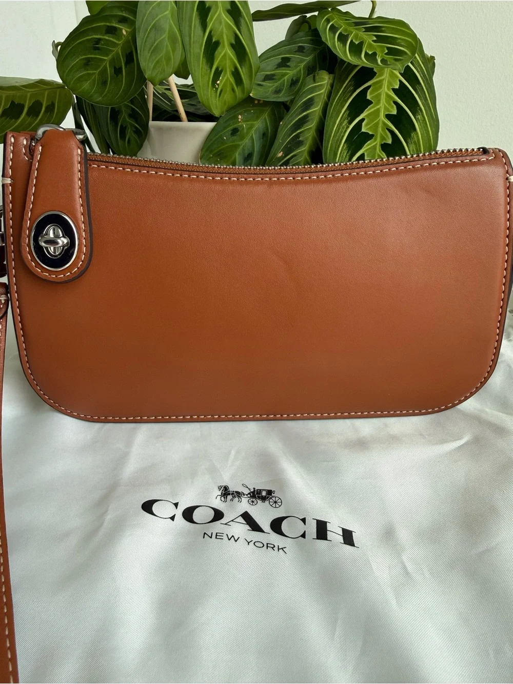 Coach Penn Shoulder Bag in Silver/Burnished Amber
